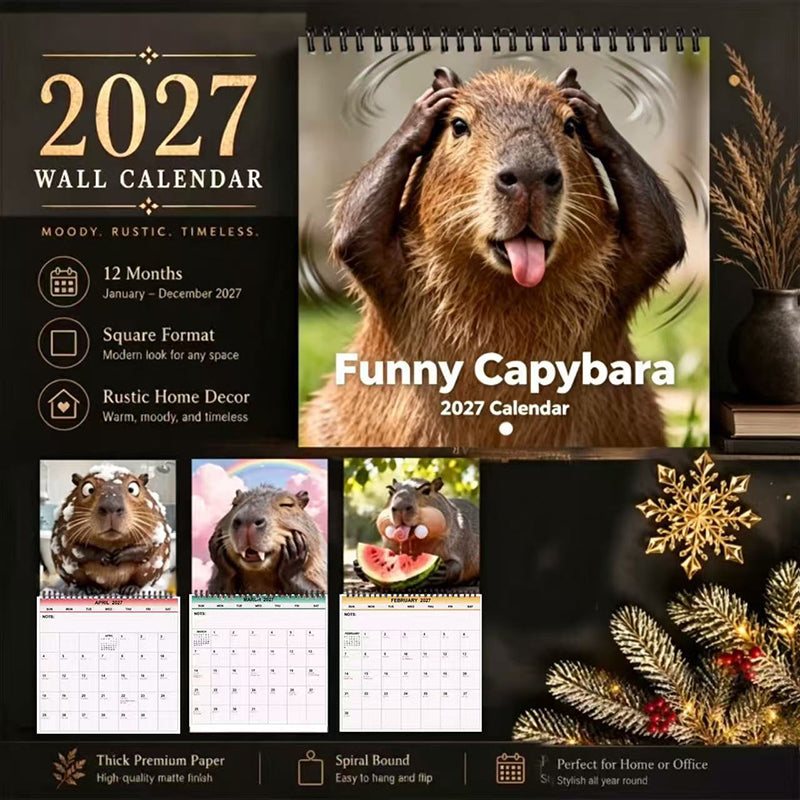 Lustiger Capybara Wandkalender 2027 – Verschiedene Motive