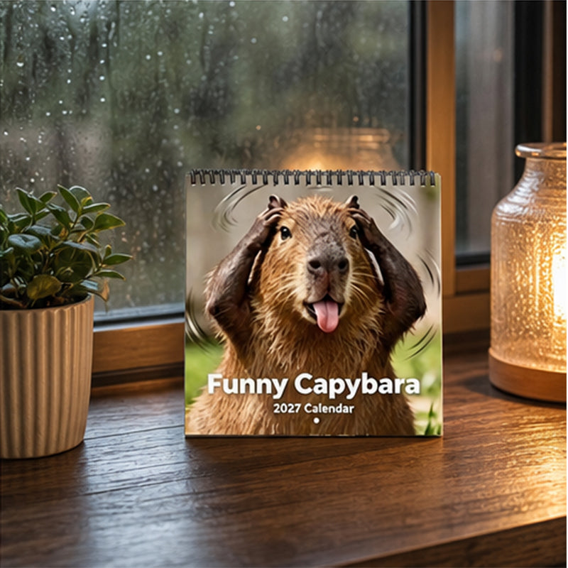 Lustiger Capybara Wandkalender 2027 – Verschiedene Motive