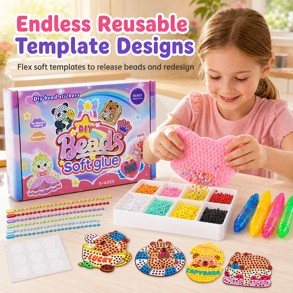 DIY Dot Perlen Sticker Bastelset für Kinder – 7 Motive zur Auswahl