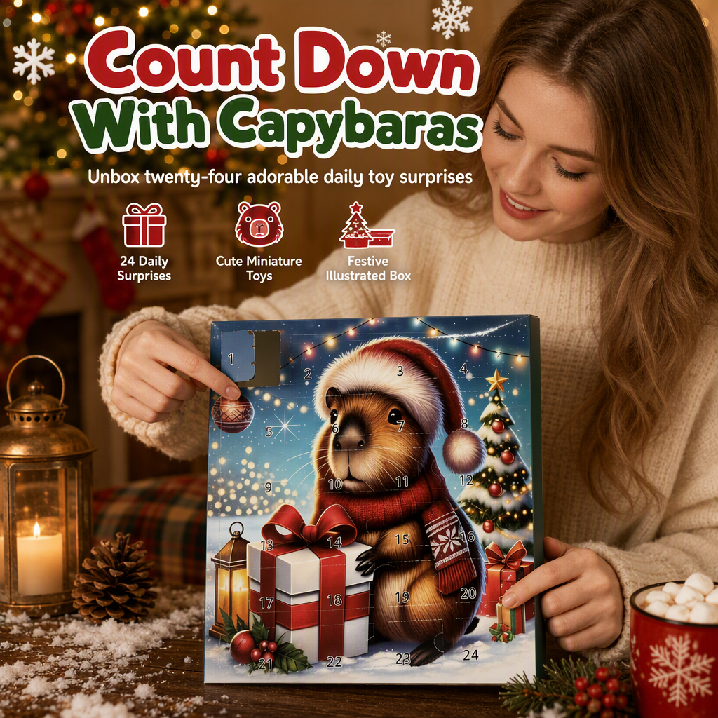 Capybara Weihnachts-Adventskalender – 24 niedliche Überraschungsfiguren zum Sammeln