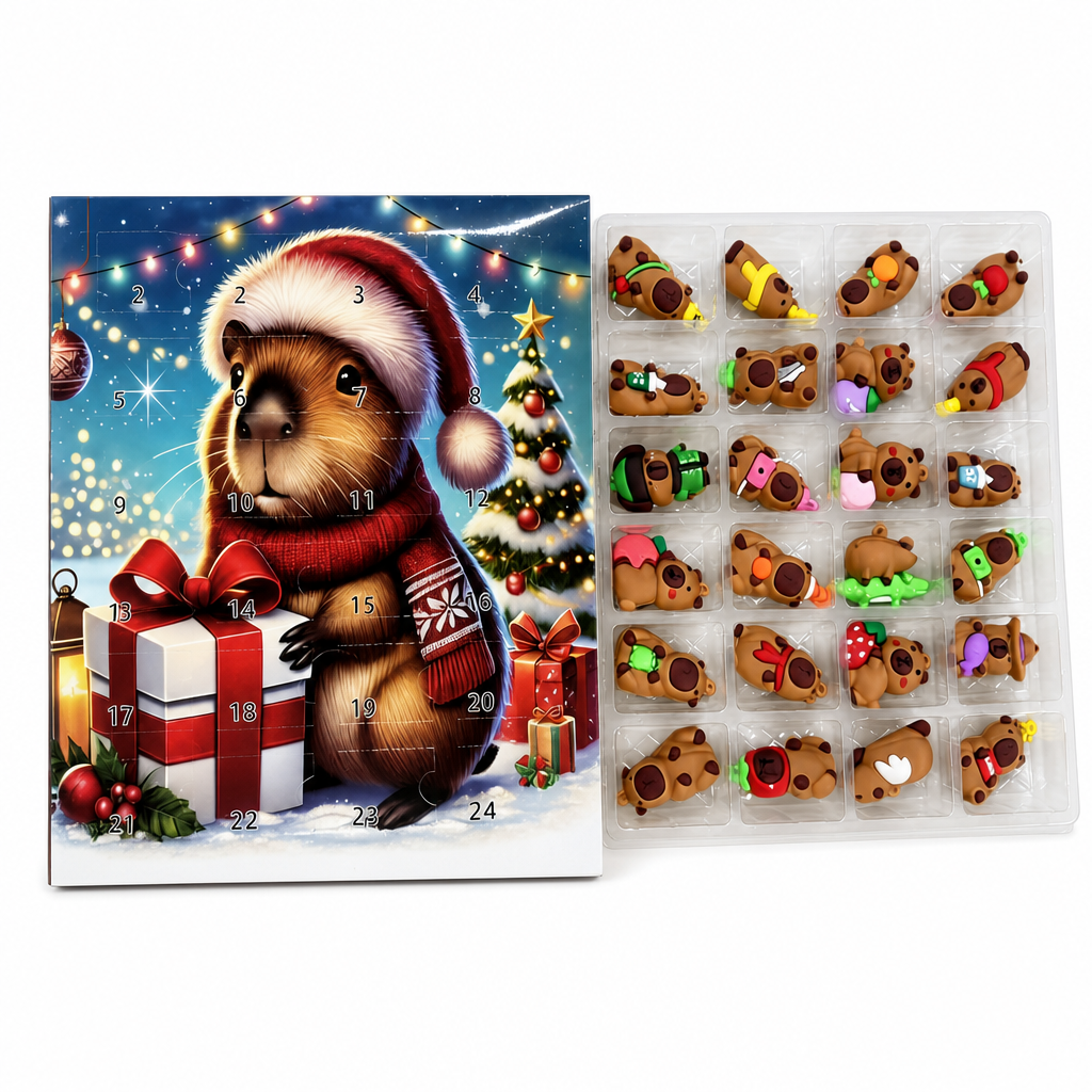 Capybara Weihnachts-Adventskalender – 24 niedliche Überraschungsfiguren zum Sammeln