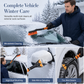 Ausziehbare Autoschneeschaufel mit Schneebürste und Schaber