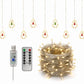 🎄Begrenzte Zeit 50% Rabatt🎄 Weihnachtsvorhang-Lichterkette – Fernbedienung & 8 Beleuchtungsmodi für gemütliche Festtagsfenster ✨🎁