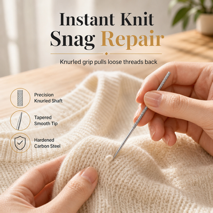 Reparieren Sie beschädigte Strickwaren im Handumdrehen! 25-teiliges Set gerändelter Reparaturnadeln