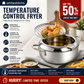 🍤 Nur für kurze Zeit: 50 % Rabatt! ⚡ Tempura-Fritteuse aus Edelstahl 201 – mit Thermometer, Abtropfgitter und tiefem Korpus ✨