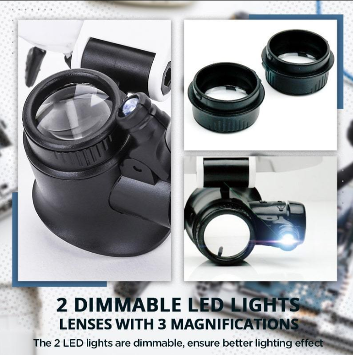 👓 50% RABATT! 🔍 LED-Lupenbrille – 23-fache Vergrößerung, Hell & Handsfrei für Präzisionsarbeiten ✨
