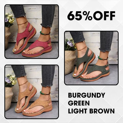🔥Last Day Promotion 49% OFF🔥 Leather Orthopedic Arch Support Sandals Diabetic Walking Sandals