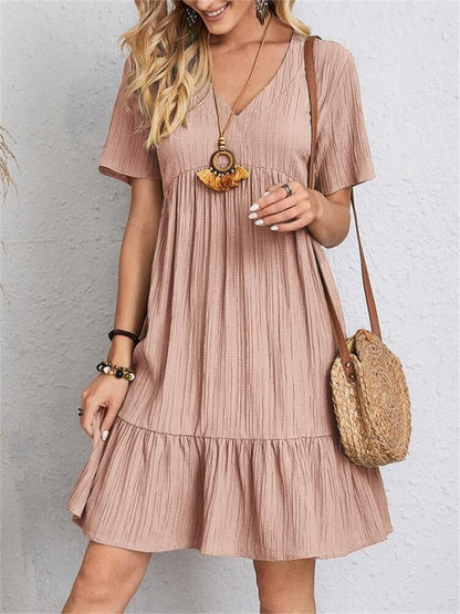 🔥GROßER SALE 49 % RABATT🔥🔥Loose lässige Krawatte Taille fließenden Kleid