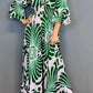 Vintage Blumen -Rüschenhülsen -Jumpsuit