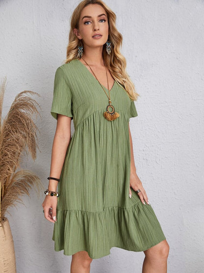 🔥GROßER SALE 49 % RABATT🔥🔥Loose lässige Krawatte Taille fließenden Kleid