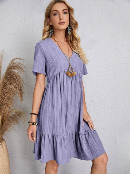 🔥GROßER SALE 49 % RABATT🔥🔥Loose lässige Krawatte Taille fließenden Kleid