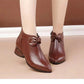Modische Damenschuhe aus echtem Leder mit hohen Absätzen