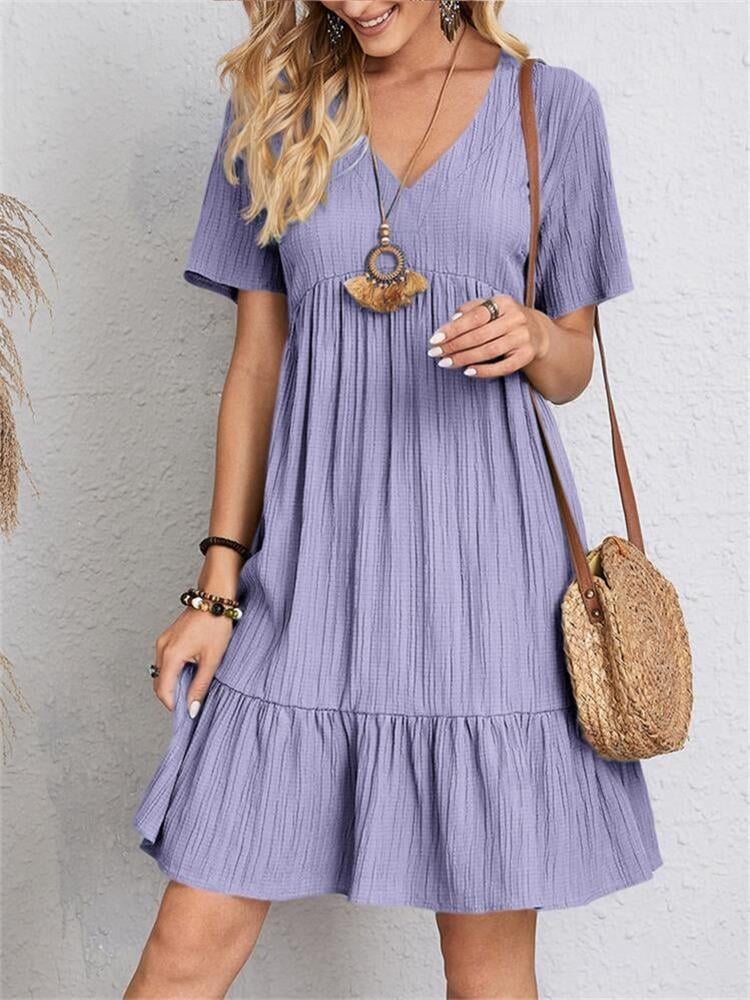 🔥GROßER SALE 49 % RABATT🔥🔥Loose lässige Krawatte Taille fließenden Kleid