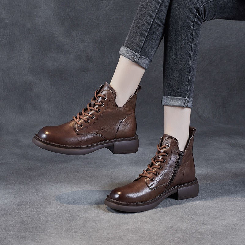 [Gift For Women] Women's High-Quality Soft Leather Vintage Boots