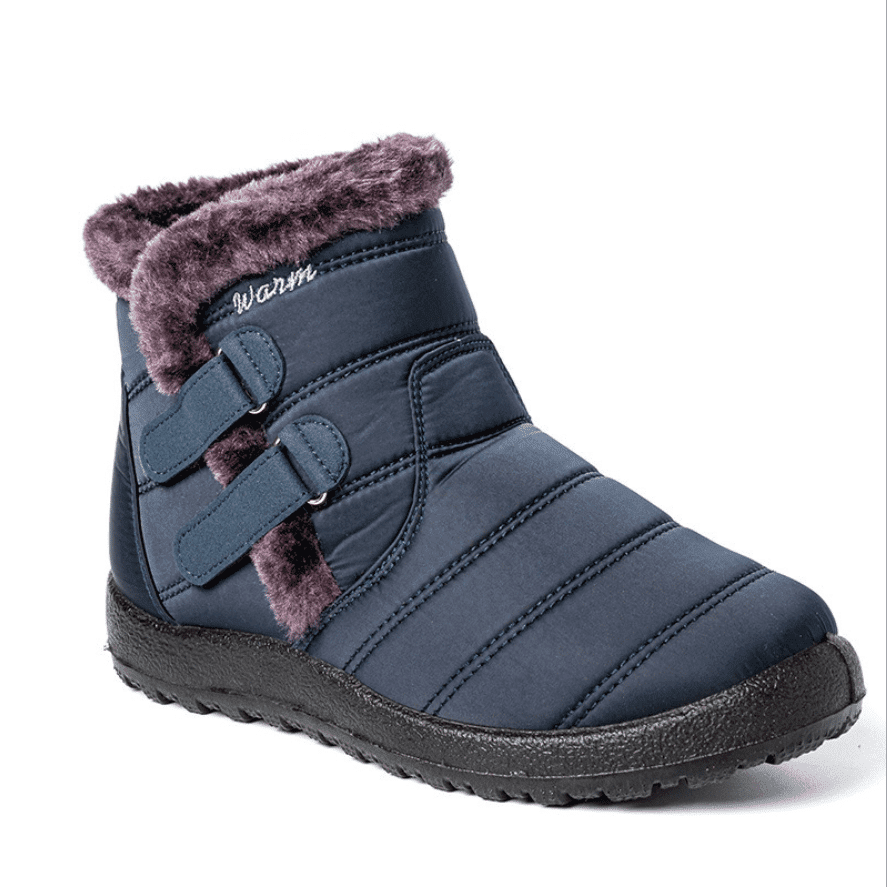 Damen wasserdichte Schneestiefel Winterschuhe mit warmem Plüschfleece -Fleece -Stiefelettenstiefel