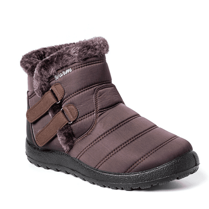 Damen wasserdichte Schneestiefel Winterschuhe mit warmem Plüschfleece -Fleece -Stiefelettenstiefel